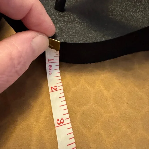 NWOT, SO Black Platform Flip Flops with Rhinestone-Strap Accent size 7-8 - Picture 6 of 7